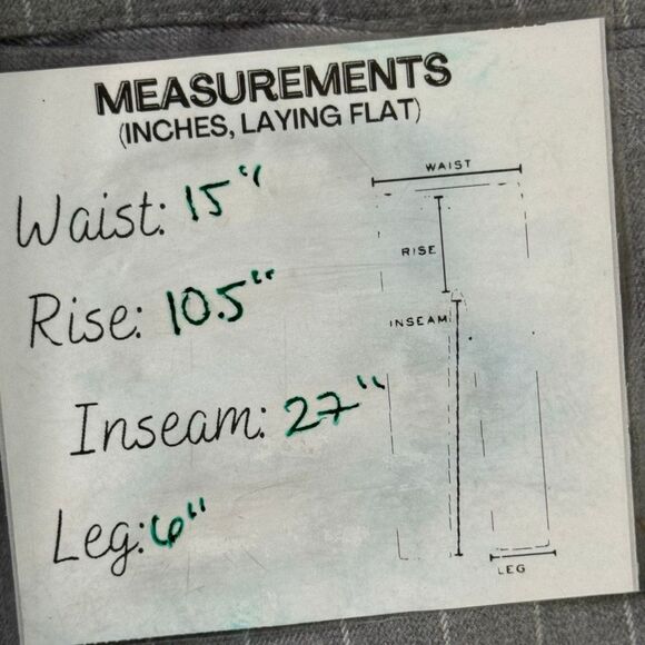 Grey and white striped straight-leg trousers with elasticated waist and drawstri - Picture 9 of 9